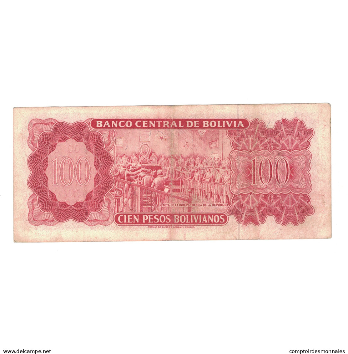 Billet, Bolivie, 100 Pesos Bolivianos, 1962, 1962-07-13, KM:164b, TTB - Bolivie