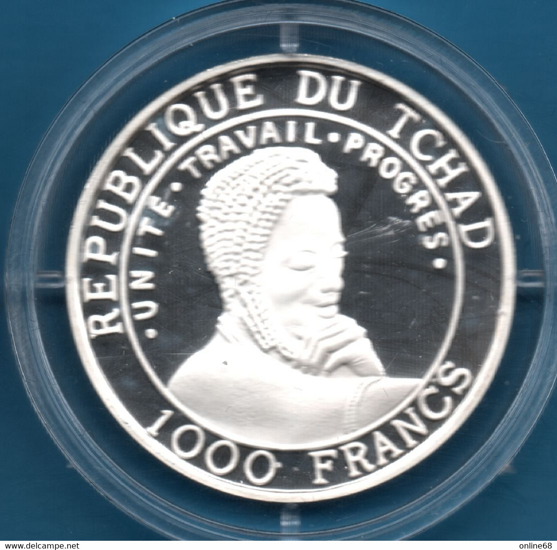 TCHAD 1000 FRANCS 2001 KM# 20 Argent 990‰ Silver  PROOF NAVIRE DE GUERRE ARABE - Chad