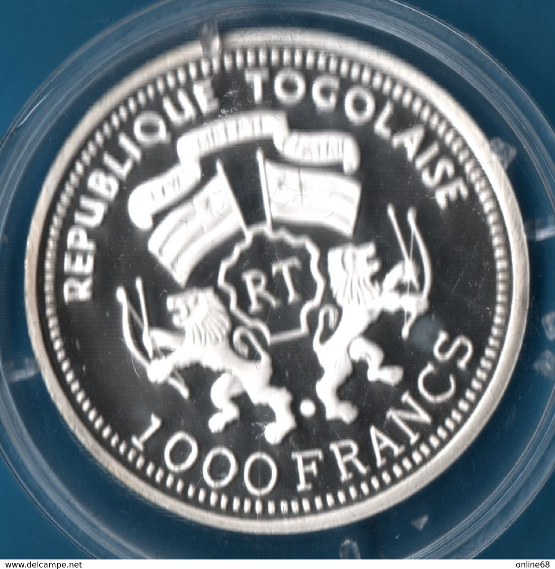 TOGO 1000 FRANCS 2001 KM# 17 Argent 999‰ Silver  PROOF Voilier Adler Von Lübeck - Togo