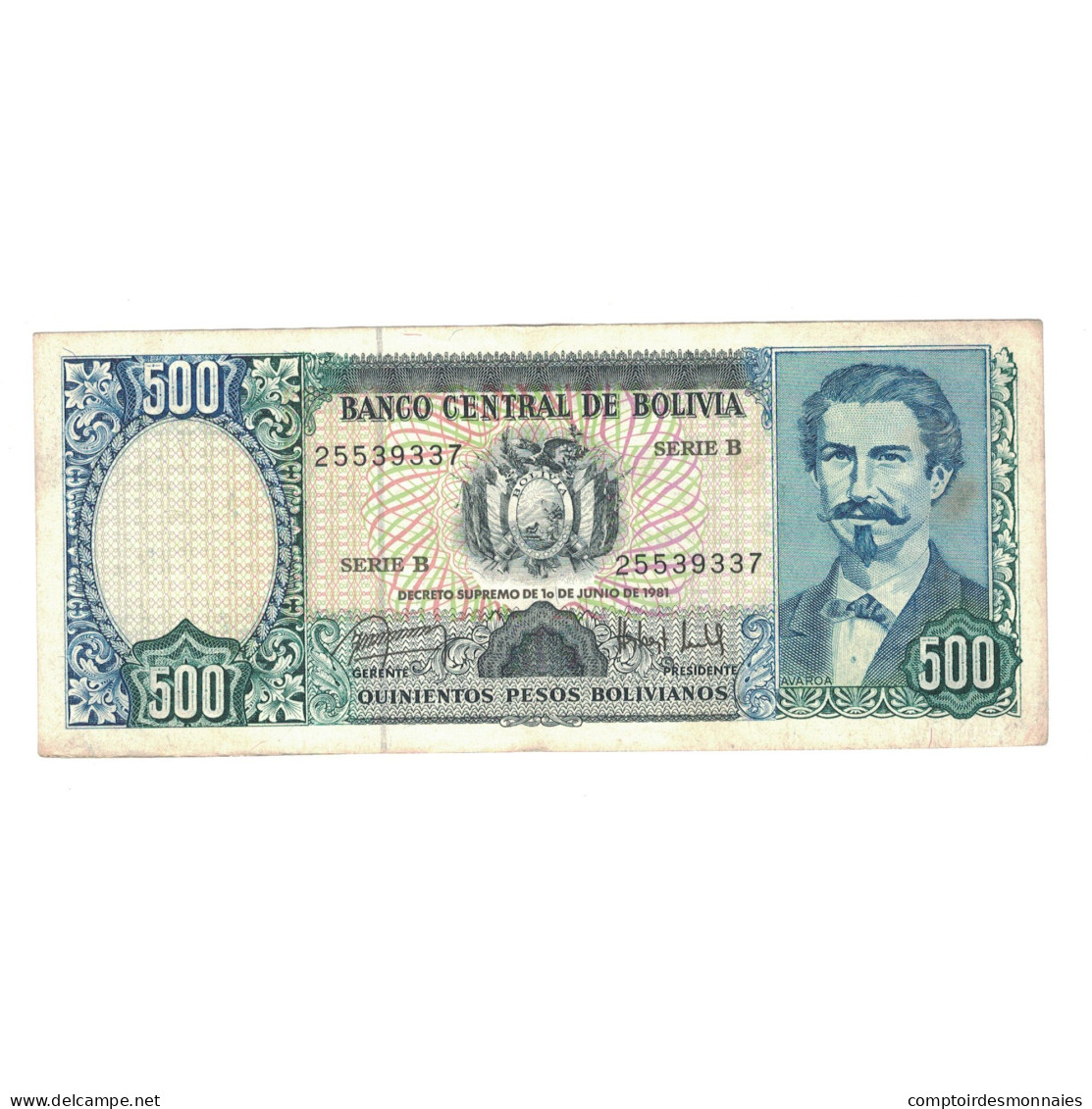 Billet, Bolivie, 500 Pesos Bolivianos, 1981, 1981-06-01, KM:165a, TB+ - Bolivie