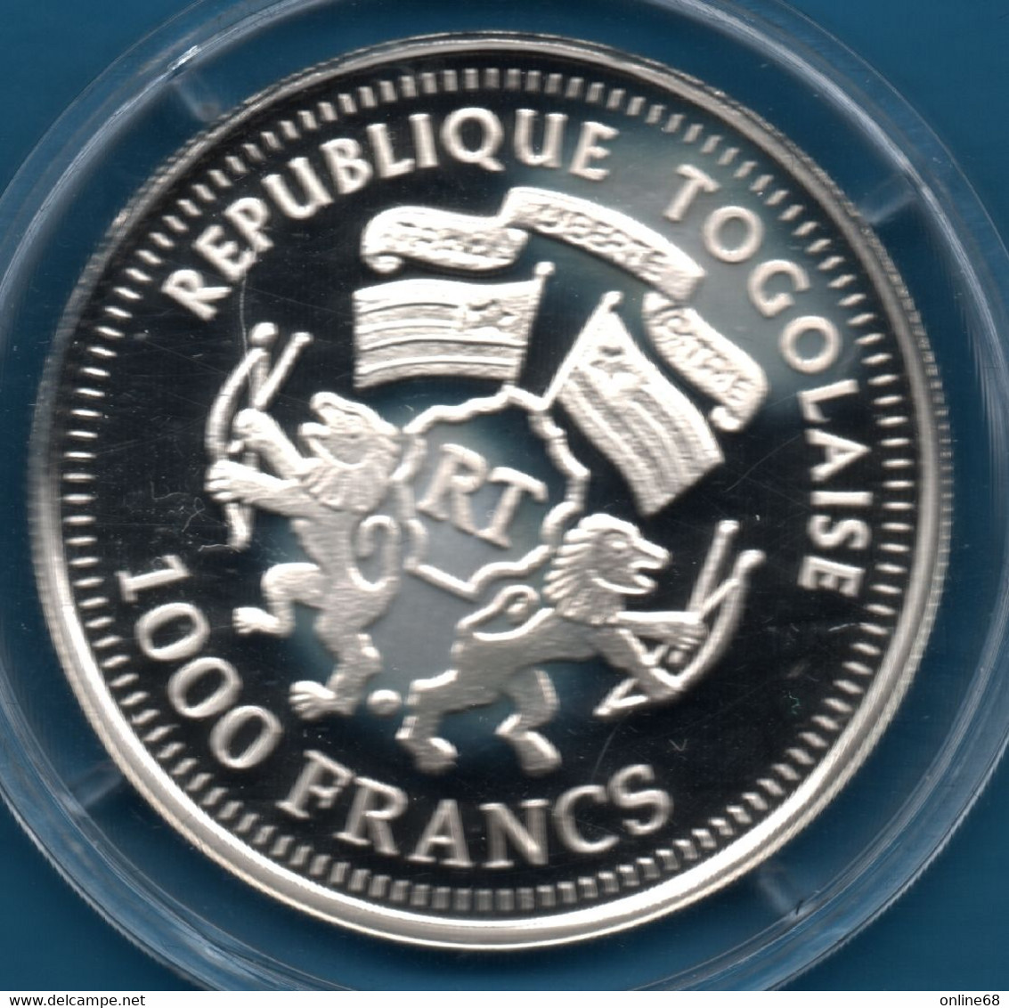 TOGO 1000 FRANCS 2002 Argent 999‰ Silver  PROOF Wappen Von Hamburg & Kaiser Leopold - Togo