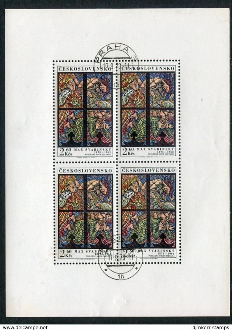 CZECHOSLOVAKIA 1973 Svabinsky Sheetlet Used  Michel 2164 Kb - Used Stamps