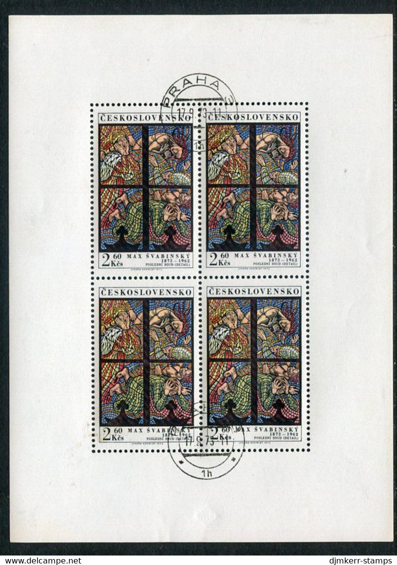 CZECHOSLOVAKIA 1973 Svabinsky Sheetlet Used  Michel 2164 Kb - Gebruikt