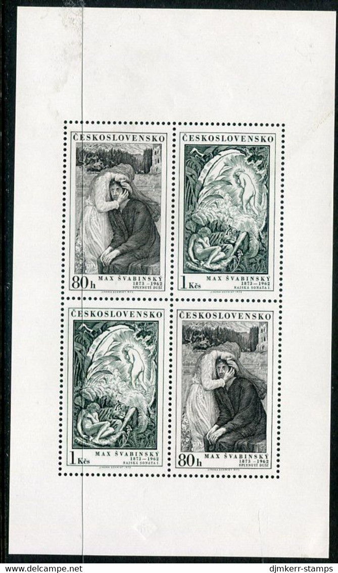 CZECHOSLOVAKIA 1973 Svabinsky Sheetlet MNH / **  Michel 2162-63 Kb - Nuevos