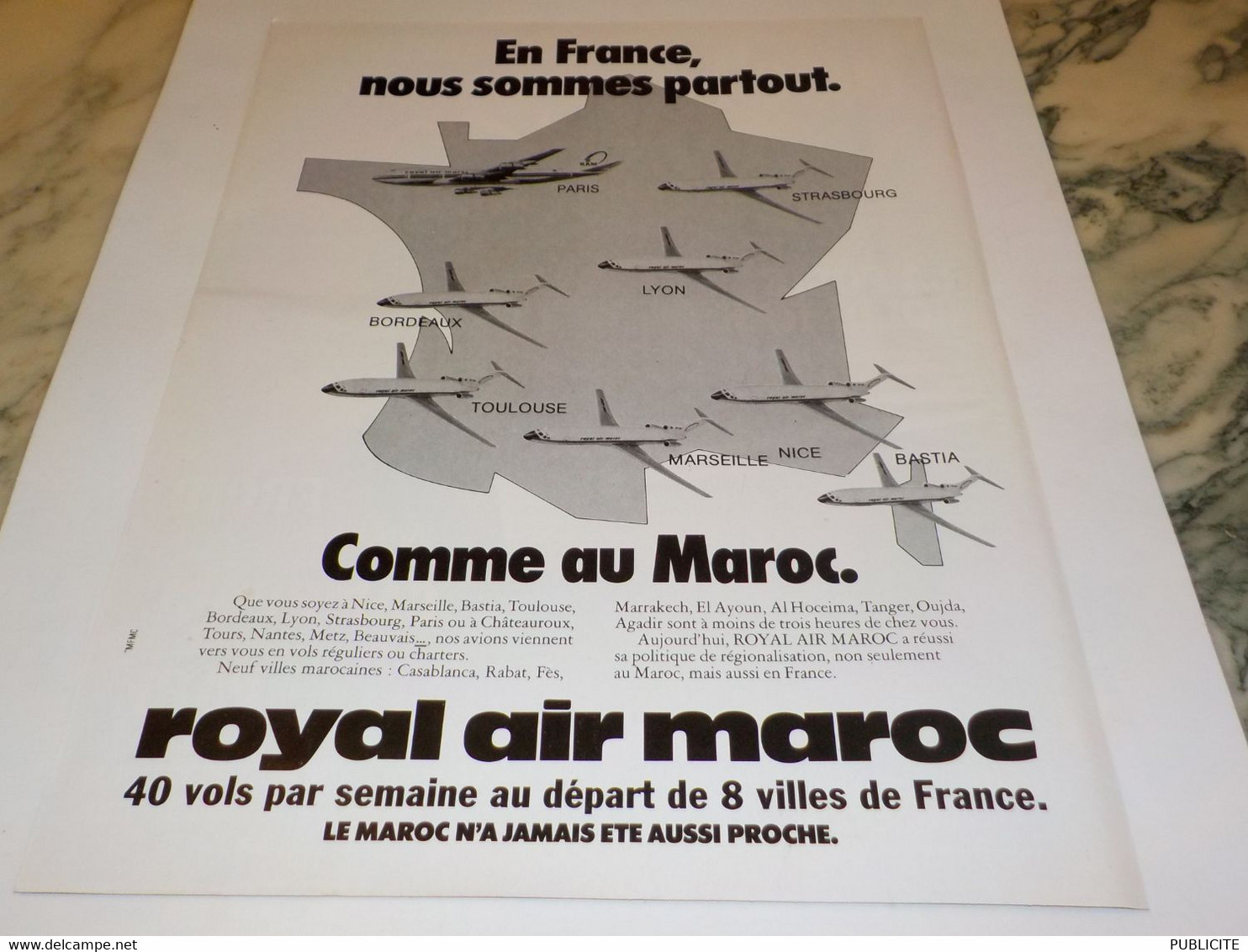 ANCIENNE PUBLICITE  EN FRANCE COMME AU MAROC ROYAL AIR MAROC 1979 - Advertisements