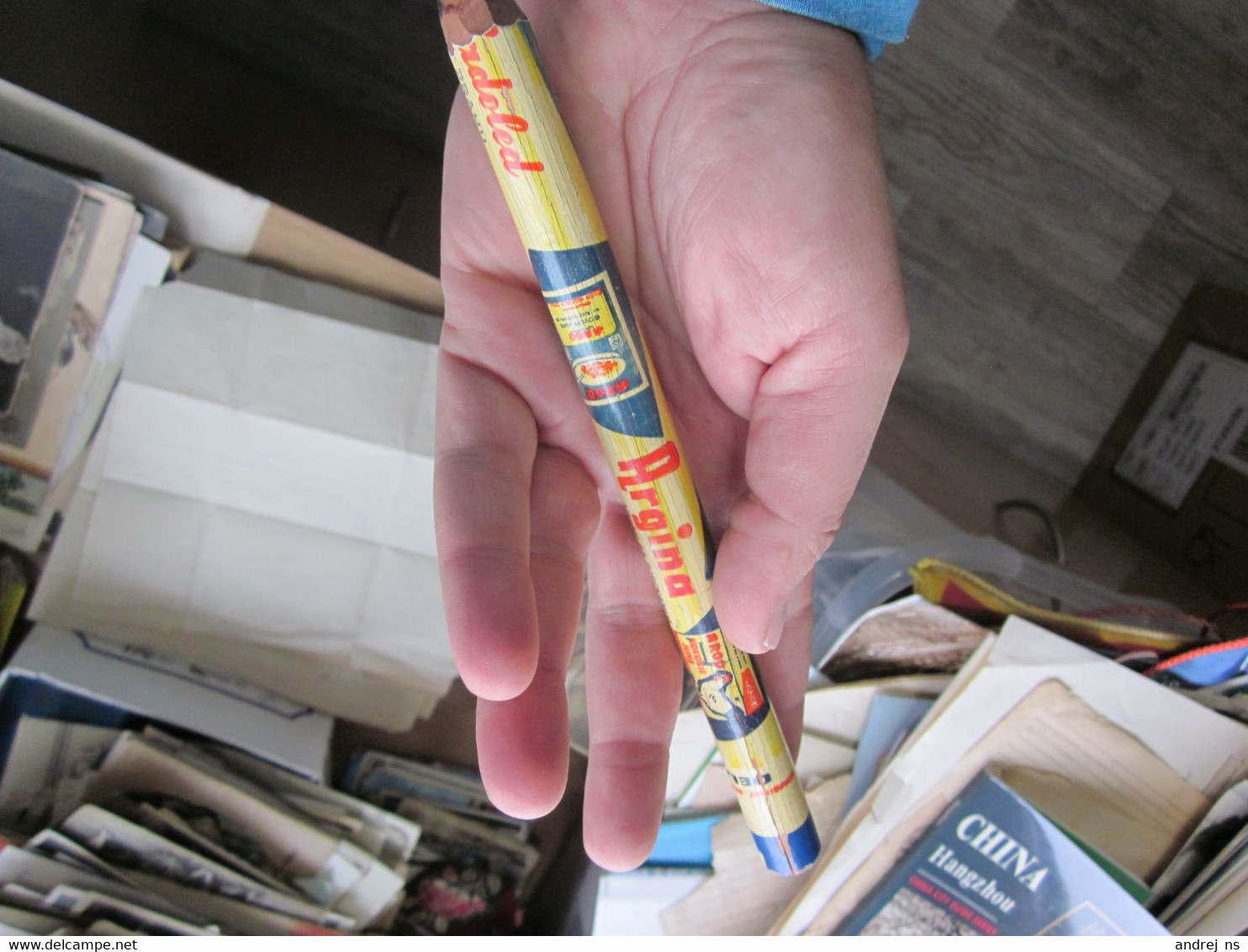 Large Advertising Graphite Pencil. Kombinat konzervne industrije  Delamaris Izola Ice cream, Kokosija jUHA,aRGINA ....