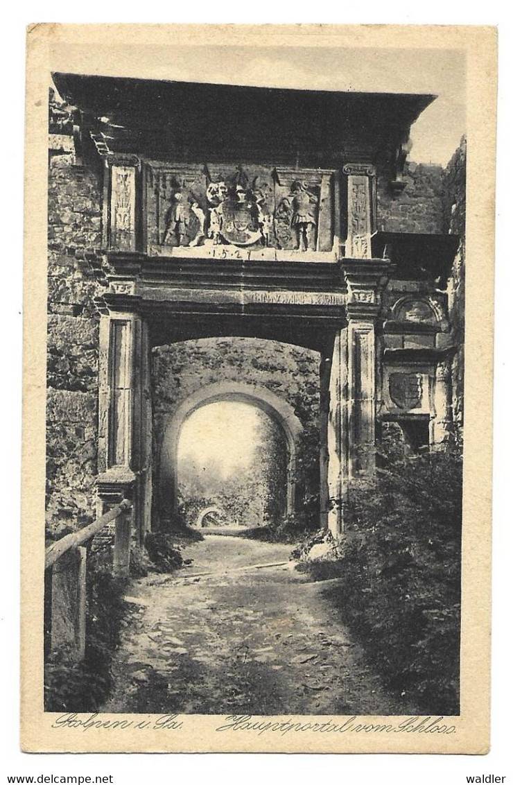 8350  STOLPEN, HAUPTPORTAL VOM SCHLOSS  ~ 1920 - Stolpen