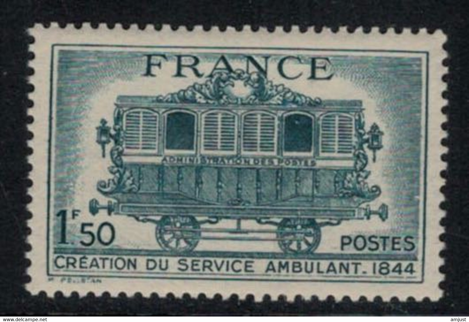 France // 1944 // 100 Ans Du Service Postal Ambulant Neuf** MNH No.609 Y&T (sans Charnière) - Ongebruikt