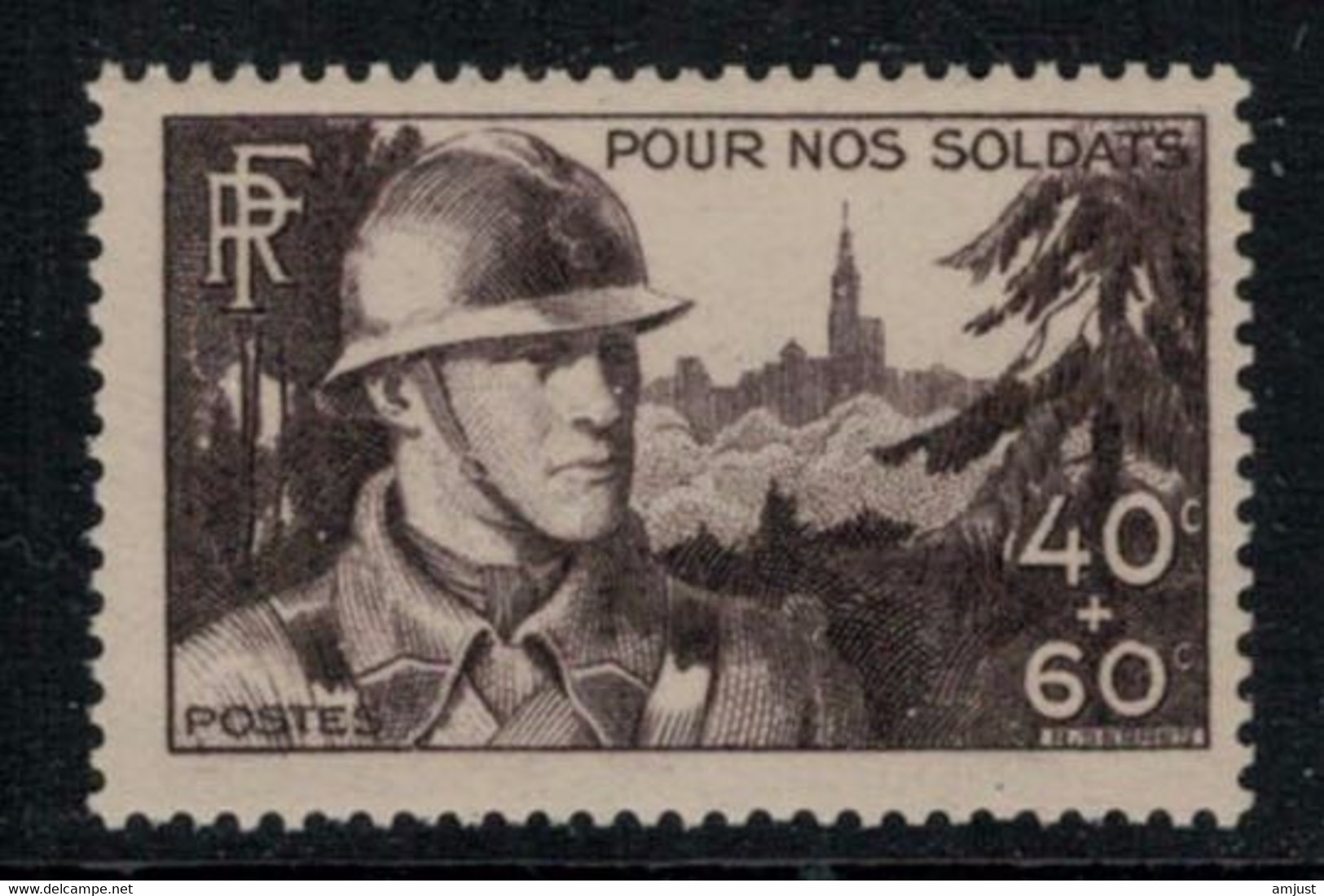 France // 1940 // Fantassin Et Strasbourg Neuf** MNH No.451 Y&T (sans Charnière) - Nuevos