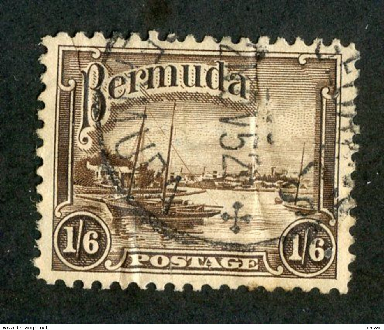 536 Bermuda 1936 Scott #114 Used "Offers Welcome" - Bermudes