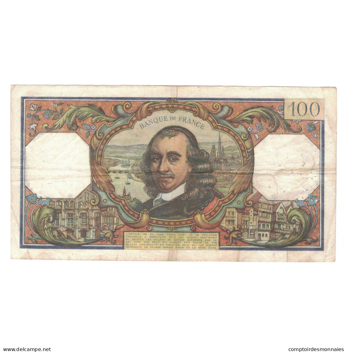 France, 100 Francs, Corneille, 1966, 1966-09-01, TB+, Fayette:65.14, KM:149b - 100 F 1964-1979 ''Corneille''