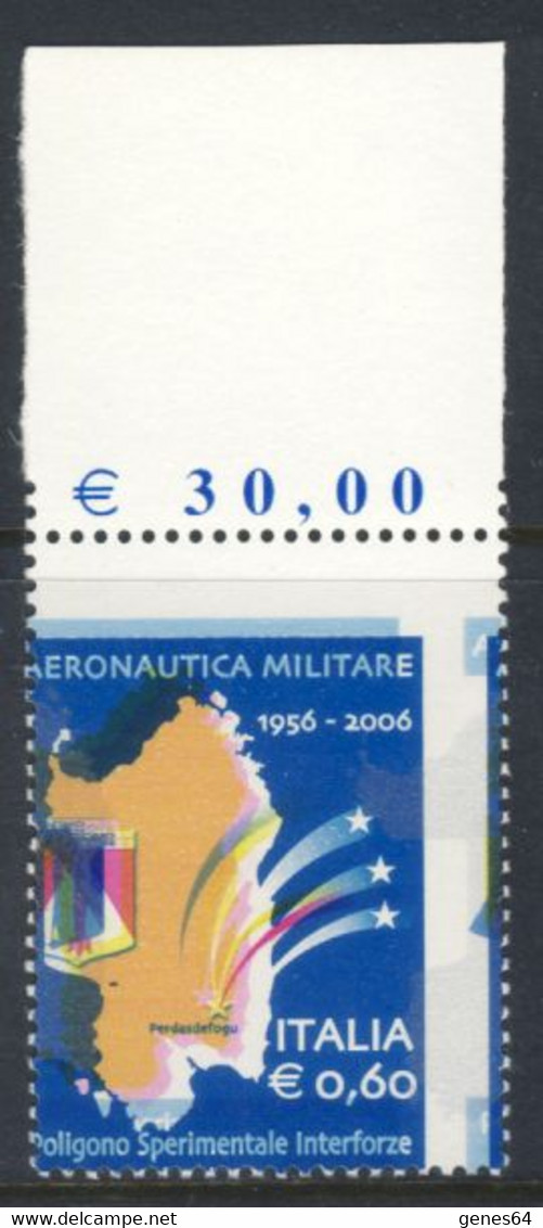 Varietà - 2006 Poligono Salto Di Quirra Bordo Di Foglio Con Dentellatura E Colori Spostati MNH** - Varietà E Curiosità