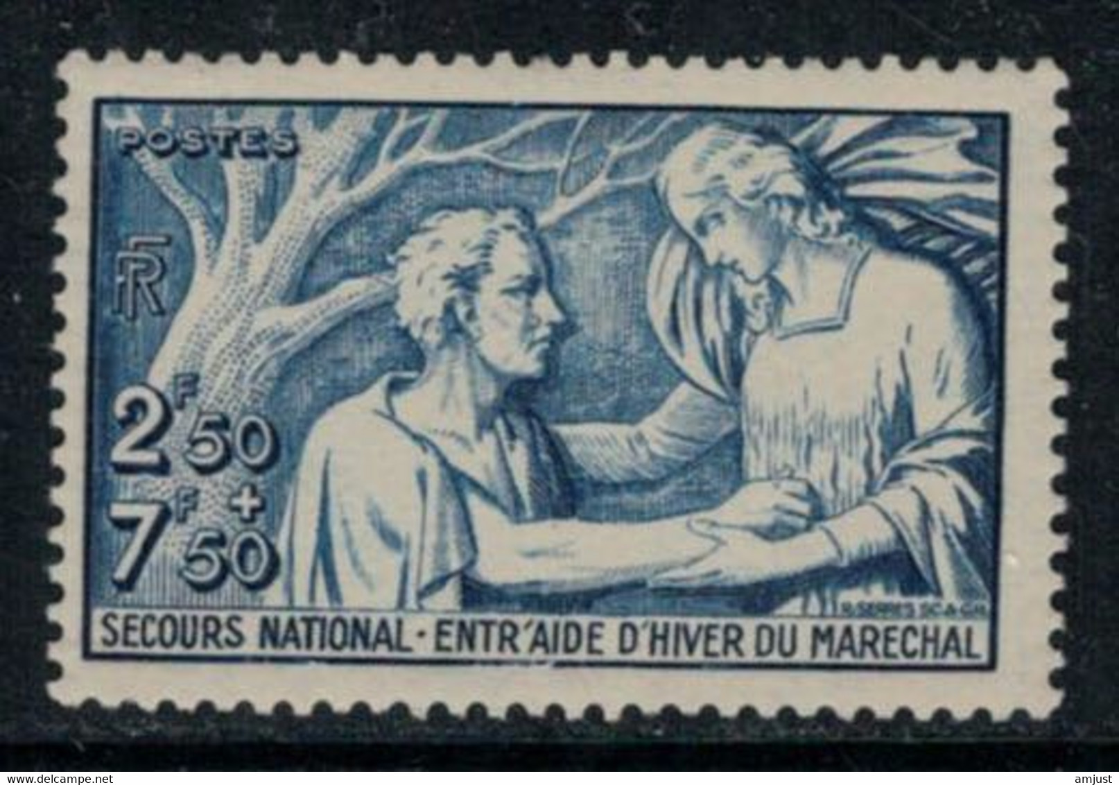 France // 1941 // Au Profit Du Secours National Neuf** MNH No.498 Y&T (sans Charnière) - Neufs