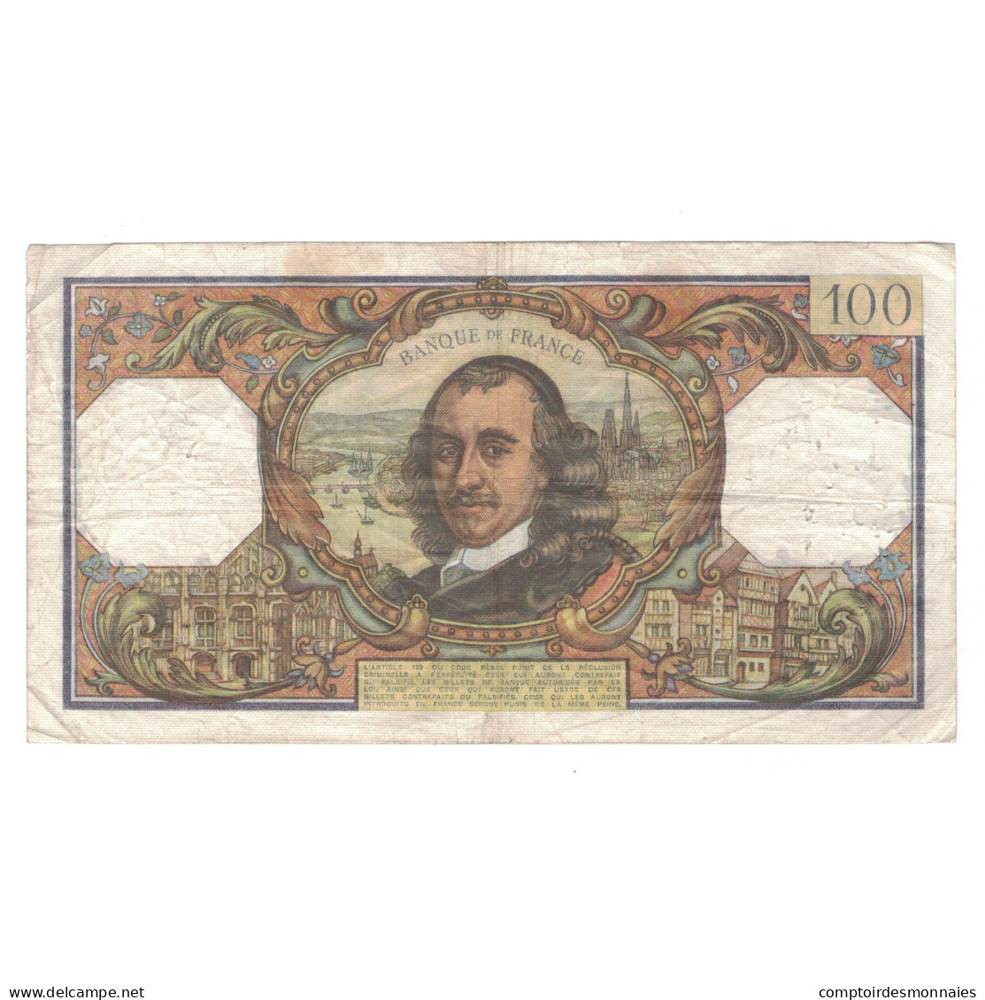 France, 100 Francs, Corneille, 1970, 1970-01-08, TB+, Fayette:65.29, KM:149c - 100 F 1964-1979 ''Corneille''