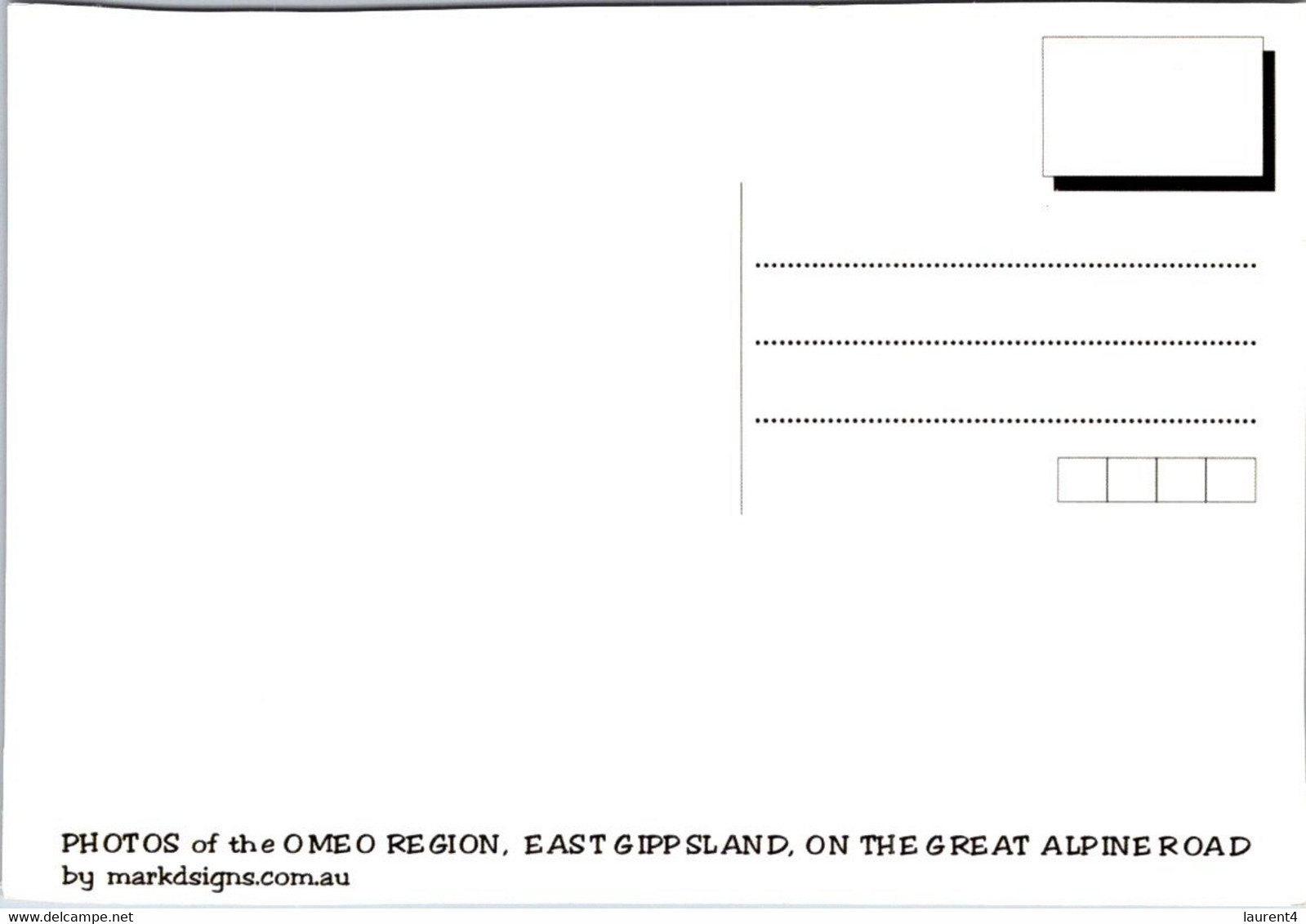 (4 A 2) Postcard - Australia - Omeo - East Gippsland - Gippsland