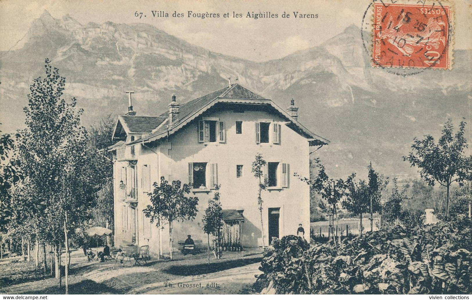 Villa Des Fougères Et Les Aiguilles De Varens - édit Grosset N° 67 Circulée Le Fayet (74 Haute Savoie) - Otros & Sin Clasificación