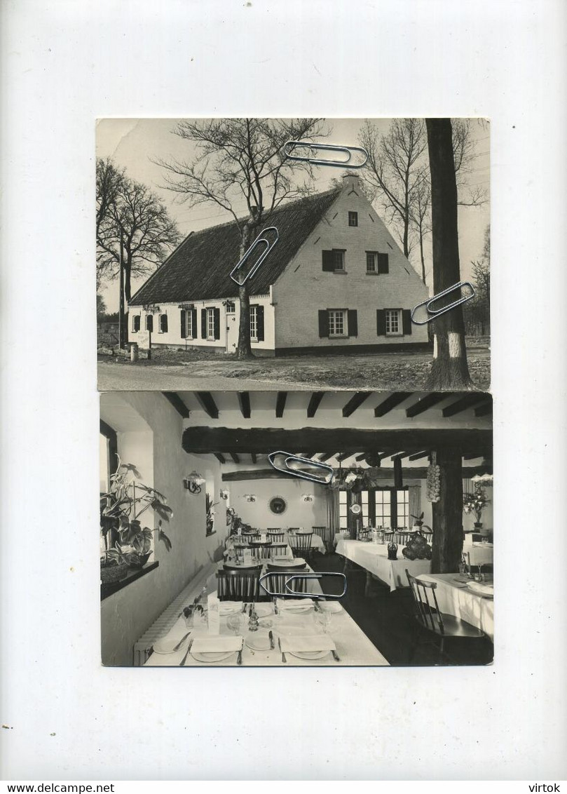 Lille ( Wechelderzande ) .  2  Kaarten   - Restaurant De Kemphaan.  ( 15 X 10.5 Cm ) - Lille