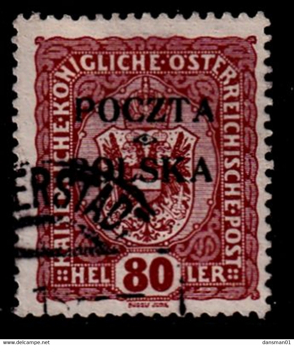 POLAND 1919 Krakow Fi 43 Used Signed Petriuk Falsch - Ungebraucht