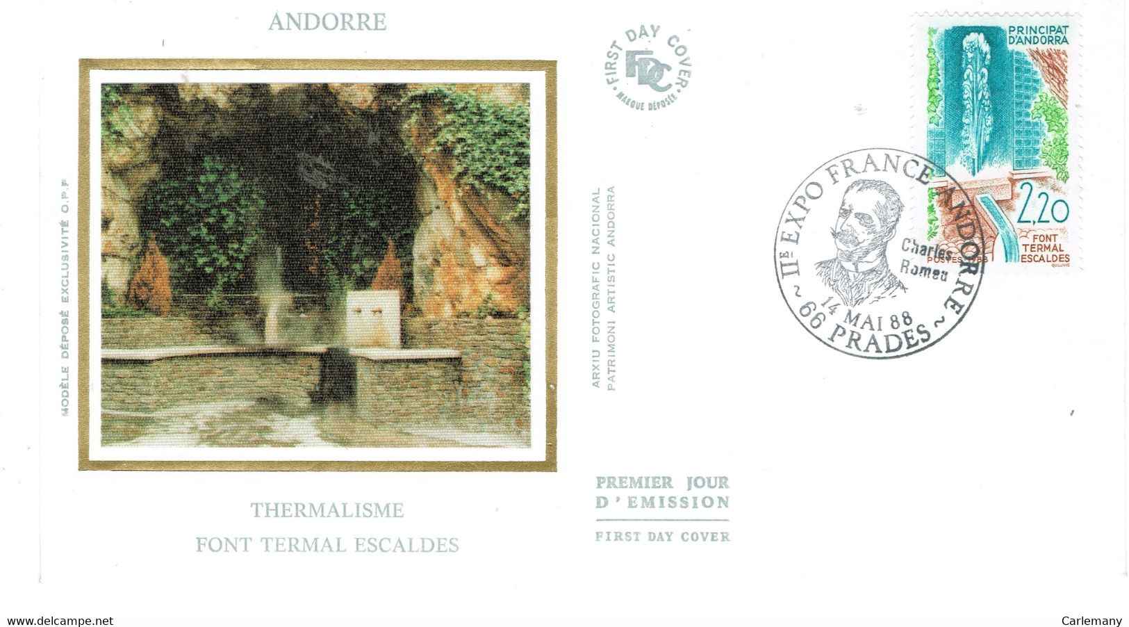 Fdc Enveloppe Seda Expo Prades 88 - Maschinenstempel (EMA)