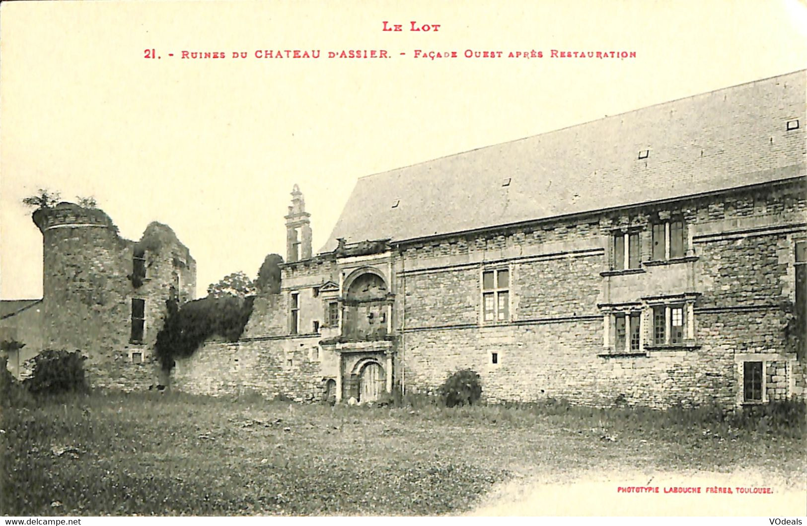 035 113 - CPSM -  France (46) Lot - Ruines Du Château D'Assier - Assier