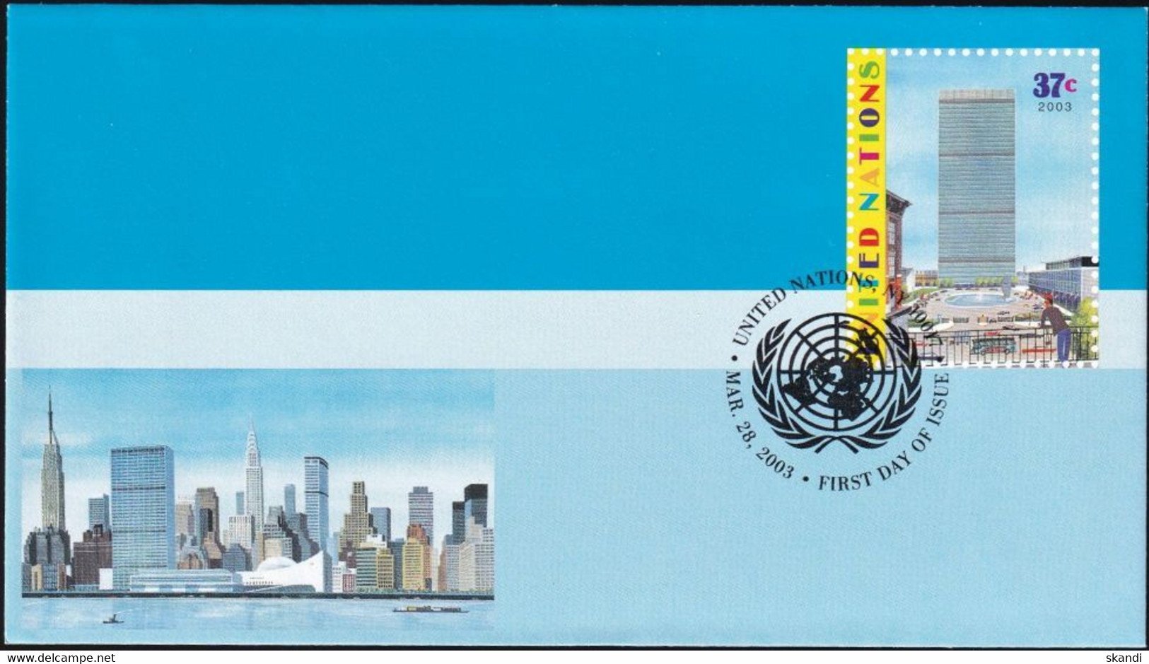 UNO NEW YORK 2003 Mi-Nr. U 15 A Ganzsache Umschlag Gestempelt EST - Storia Postale