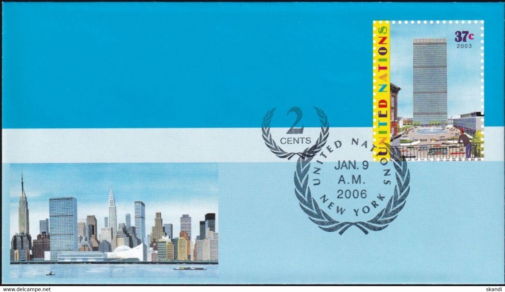 UNO NEW YORK 2006 Mi-Nr. U 16 A Ganzsache Umschlag Gestempelt EST - Storia Postale