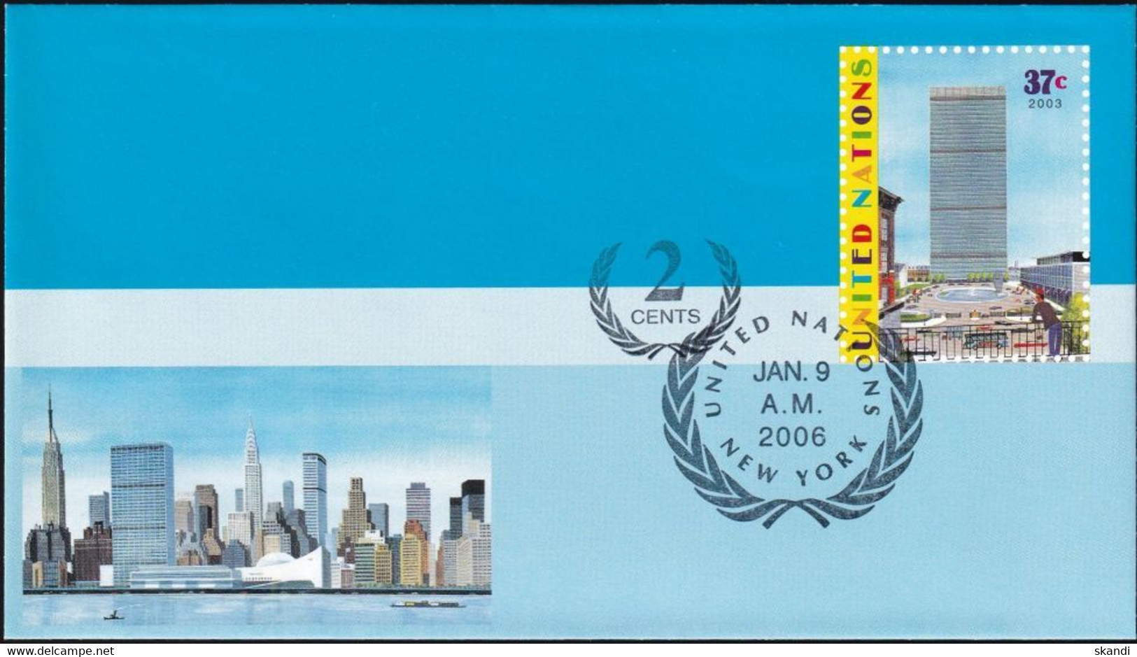 UNO NEW YORK 2006 Mi-Nr. U 16 A Ganzsache Umschlag Gestempelt EST - Covers & Documents