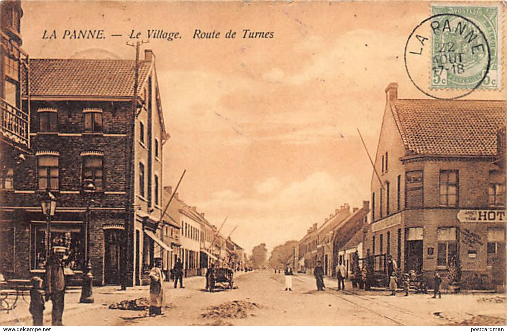 DE PANNE (W. Vl.) Dorp - Village - Route De Turnes - Arrêt Du Tram - Tram Halte - Ed. V. D. Heuvel - De Panne