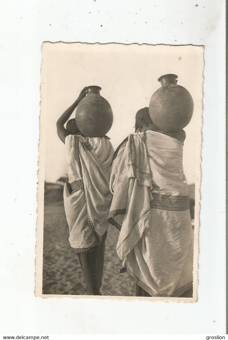 FORT LAMY (TCHAD AEF) 169 CARTE PHOTO RETOUR DE LA CORVEE D'EAU - Tchad