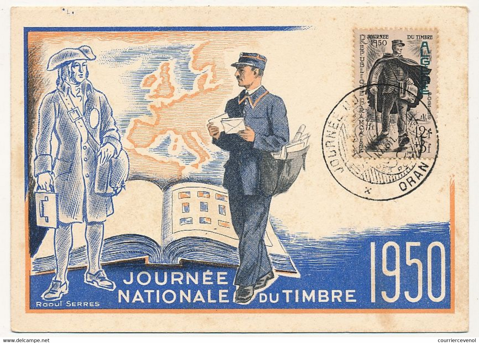 ALGERIE - Carte Fédérale - Journée Du Timbre 1950 - ORAN - Tag Der Briefmarke