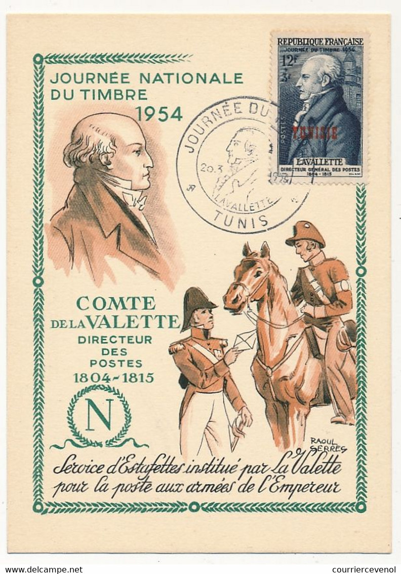 TUNISIE - Carte Fédérale - Journée Du Timbre 1954 - TUNIS - Stamp's Day