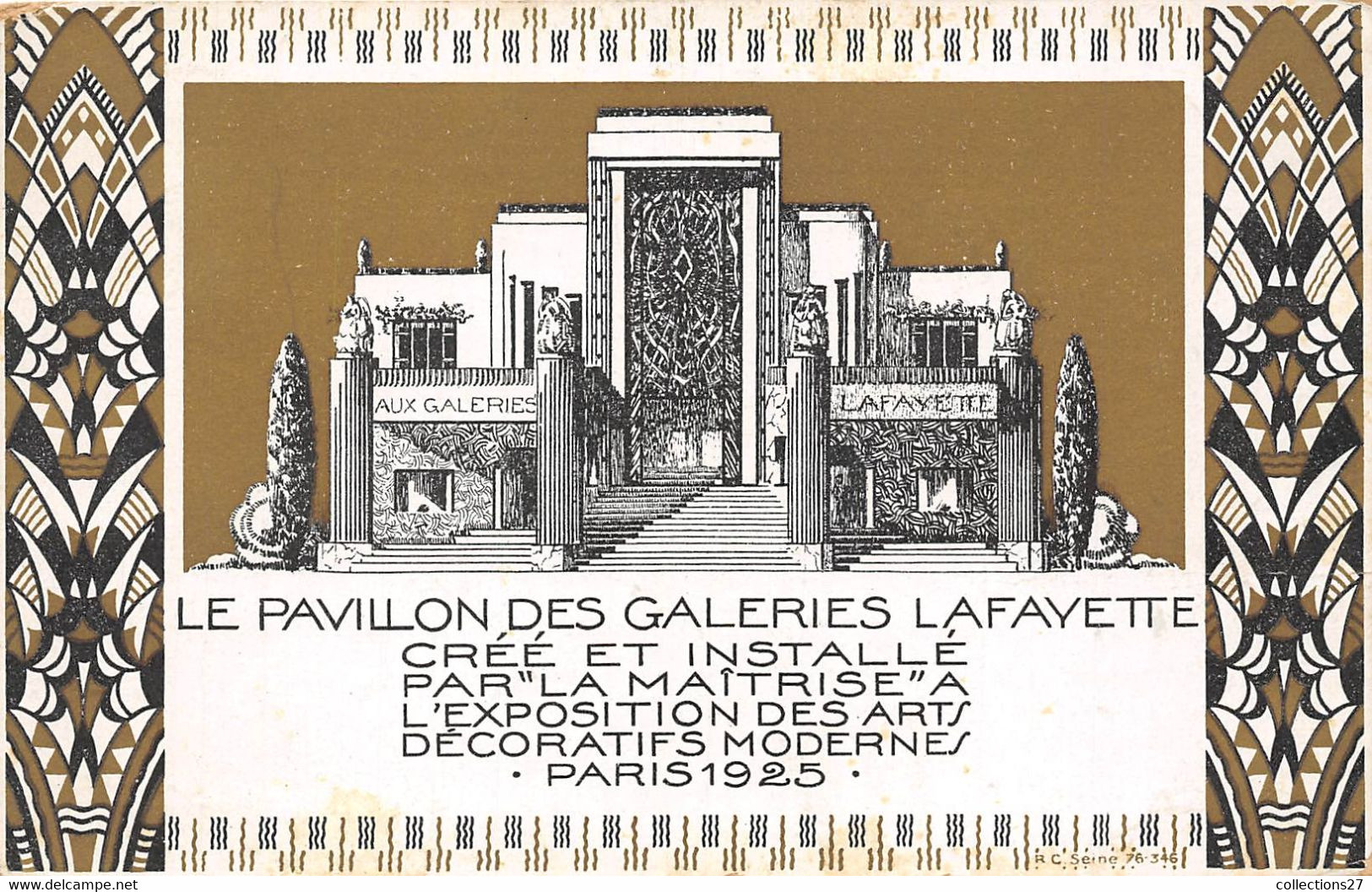 PARIS-75009-LE PAVILLON DES GALERIES LAFAYETTE- CREE ET INSTALLE PAR " LA MAÎTRISE " A L'EXPOSITION DES ARTS DECORATIFS - Arrondissement: 09