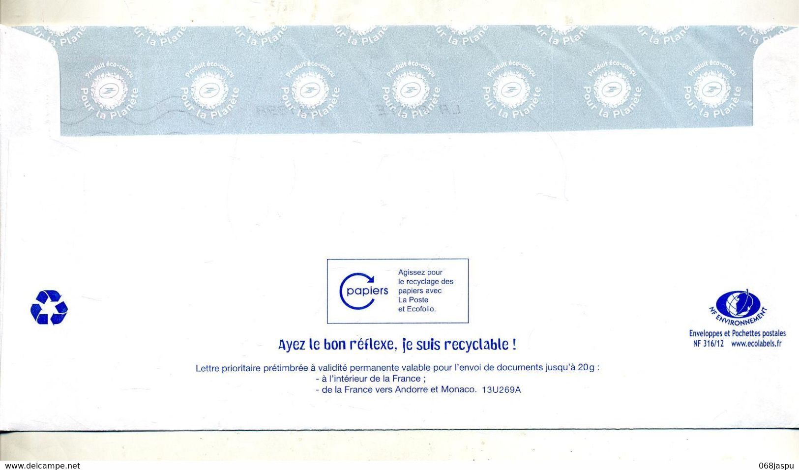 Pap  Carte Rouge Flamme Chiffree Entete Opticien Krys - Antwortscheine