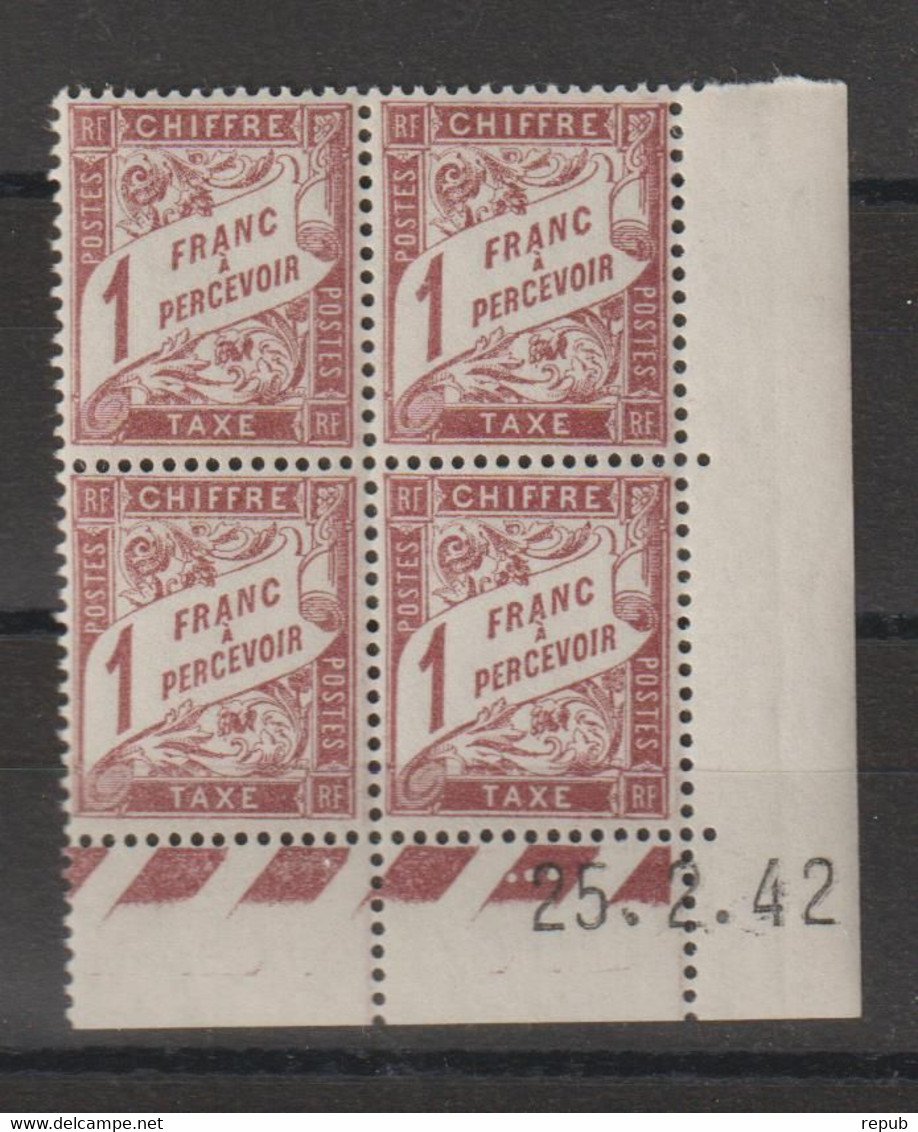 France Coin Daté 1942 Taxe 40A  ** MNH - Strafport