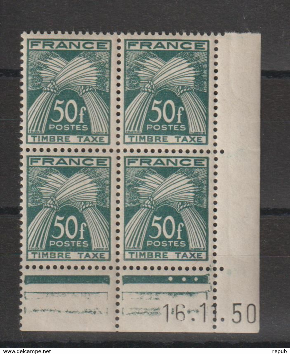 France Coin Daté 1950 Taxe 88  ** MNH - Portomarken