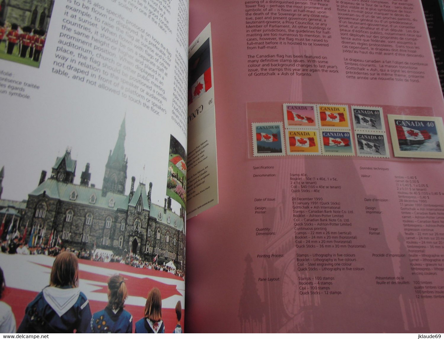 CANADA COLLECTION OF THE POSTAGE STAMPS OF CANADA 1991 LIVRE DE L'ANNEE YEAR BOOK  Complet Avec Timbres Neufs MNH ** - Vollständige Jahrgänge