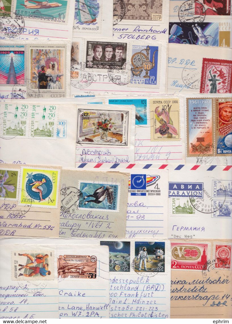 RUSSIE RUSSIA URSS USSR CCCP Beau lot varié de 356 Entiers Postaux Postal Stationery Stamp Cover Entier Lettre Timbre