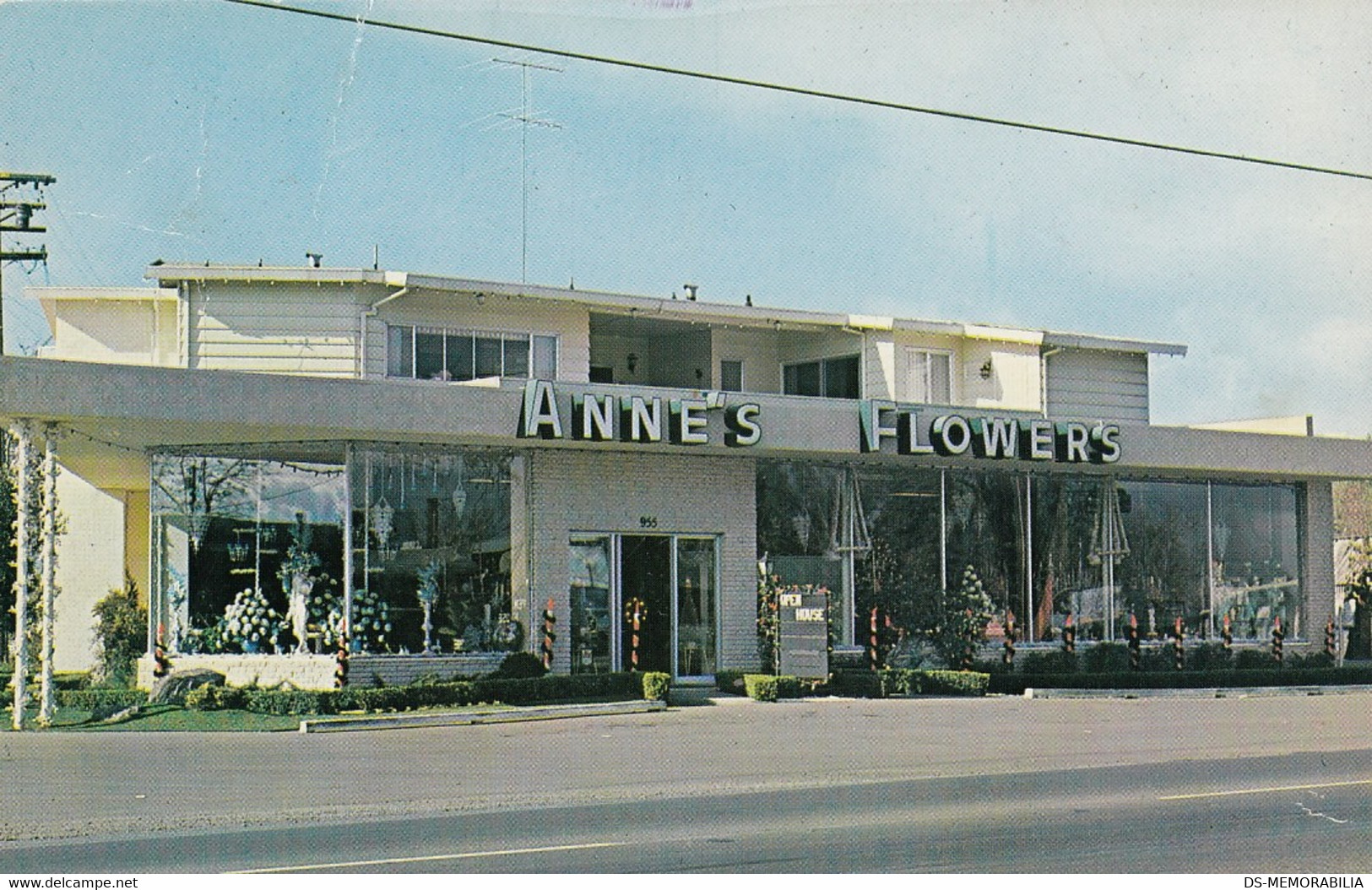 San Jose CA California - Anne's Flower Shop POstcard 1969 - San Jose