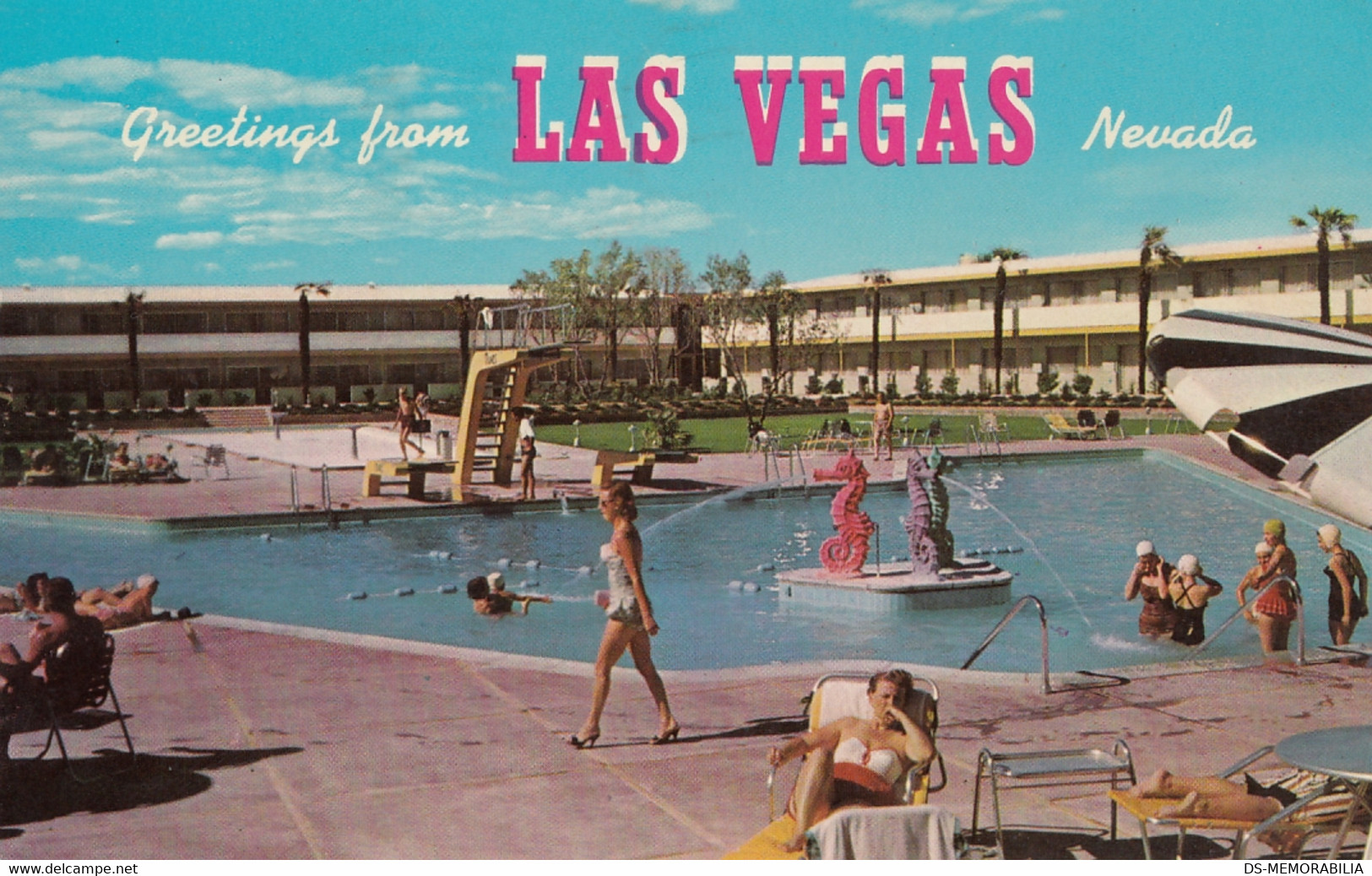 Las Vegas Nevada - Dunes Hotel Swimming Pool Used 1963 - Las Vegas