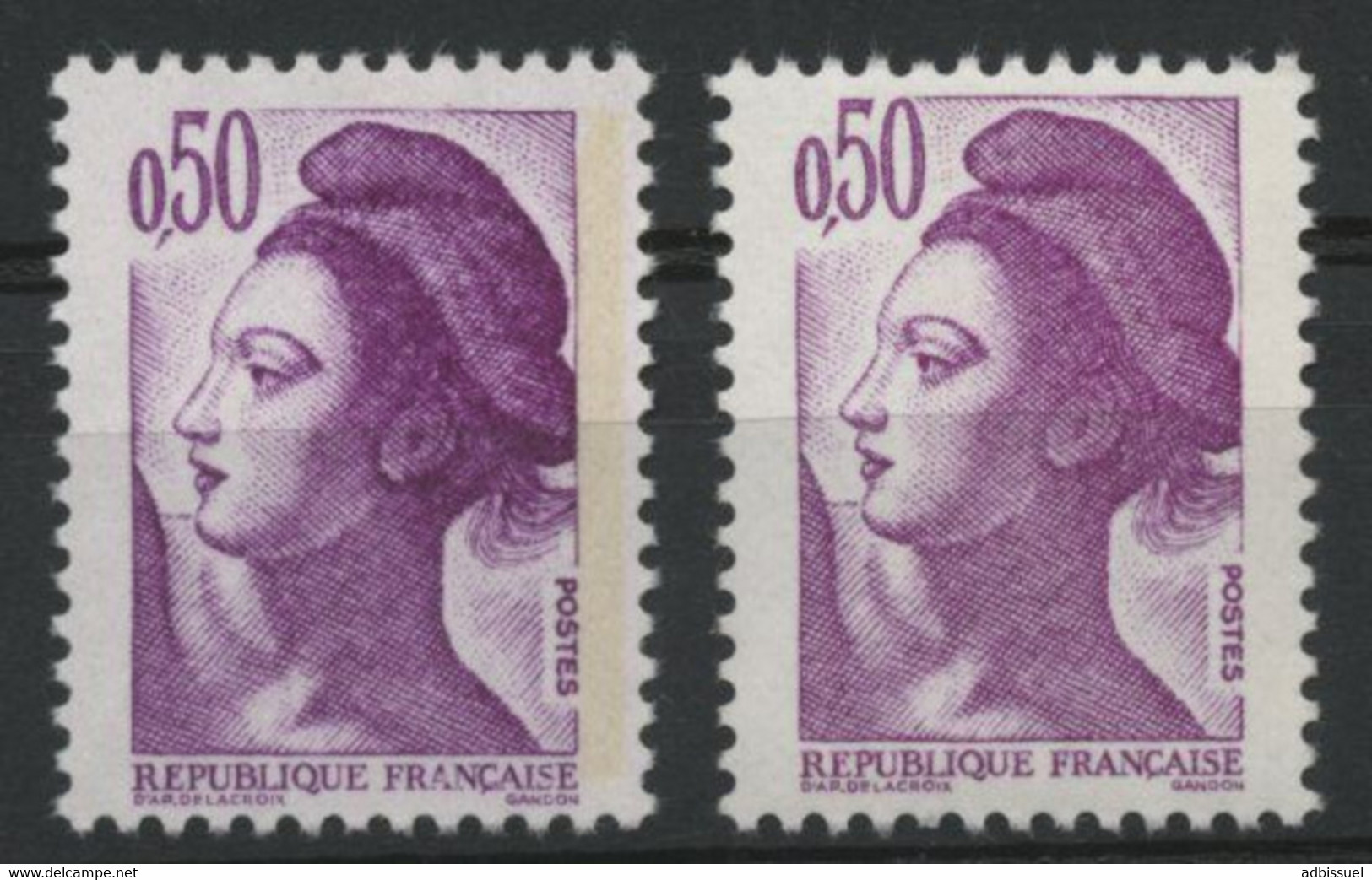 N° 2184 EType Liberté Variété De Bonnet Maculé (timbre De Gauche). Neuf Sans Charnière ** MNH. TB - Unused Stamps