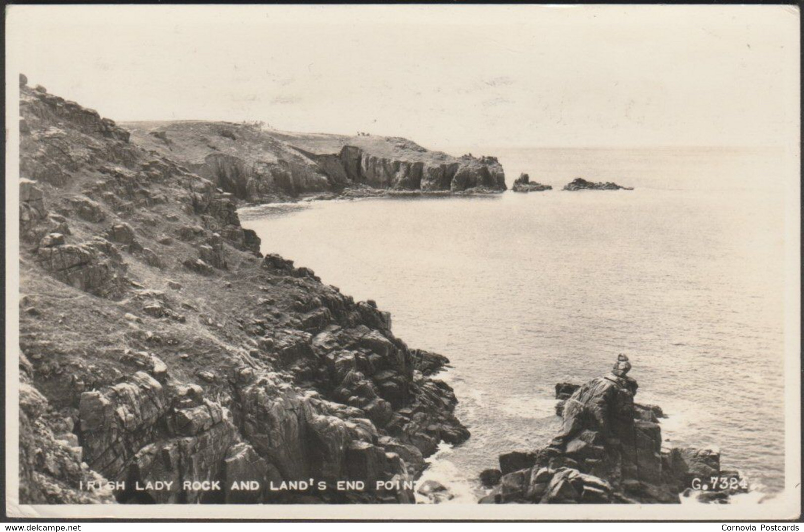 Irish Lady Rock And Land's End Point, Cornwall, 1957 - RP Postcard - Land's End