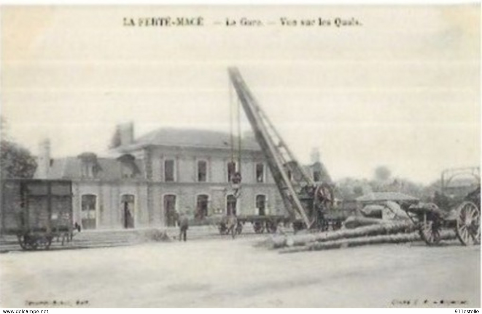 61 LA FERTE MACE .  LA GARE . VUE SUR LES QUAIS - La Ferte Mace