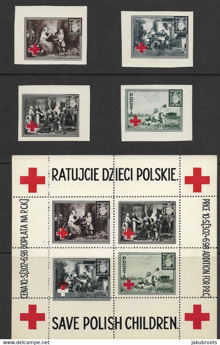 MIN. SHEET " SAVE  POLISH  CHILDREN.ISSUED  BY  POLISH  RED  CROSS" - Gobierno De Londres (En Exhilio)