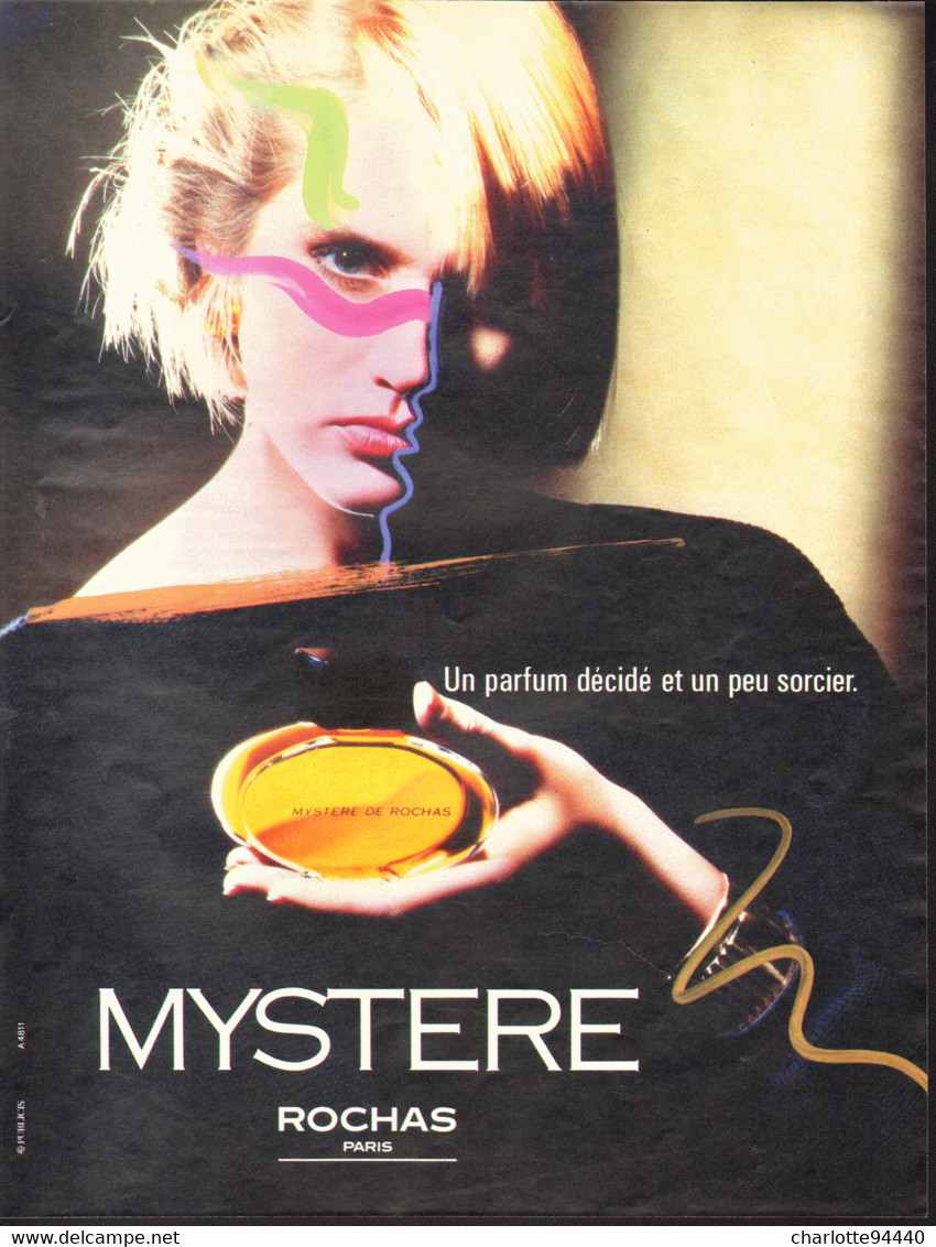PUB PARFUM " MYSTERE " De " ROCHAS " 1984  ( 6 ) - Non Classificati