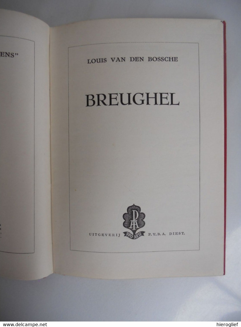 BREUGHEL Door Louis Van Den Bossche Breugel Breugeliaans Schilderkunst Kunst - Histoire