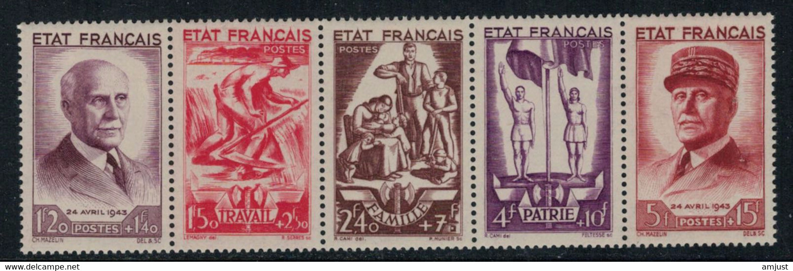 France // 1943 // Au Profit Du Secours National, Neuf** MNH N0. F580 Y&T (sans Charnière) - Neufs