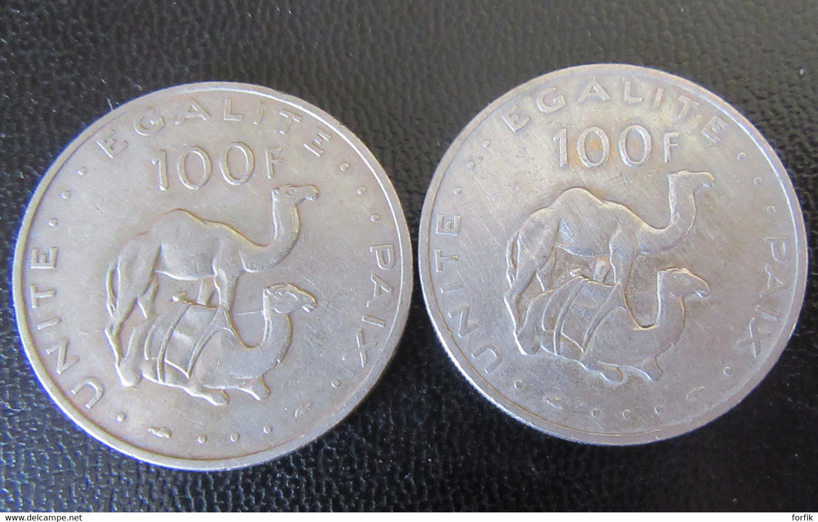 République De Djibouti - 2 Monnaies 100 Francs 1977 - Dschibuti