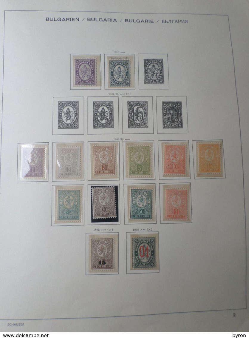 TIMBRES STAMPS BULGARIE BULGARIA 1884/1920 IN12 ALBUM SHEETS A FEW ARE NOT COMPLETE VERY FINE CONDITION. UNUSED NMH ** - Unused Stamps