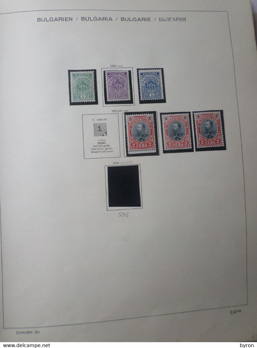 TIMBRES STAMPS BULGARIE BULGARIA 1884/1920 IN12 ALBUM SHEETS A FEW ARE NOT COMPLETE VERY FINE CONDITION. UNUSED NMH **