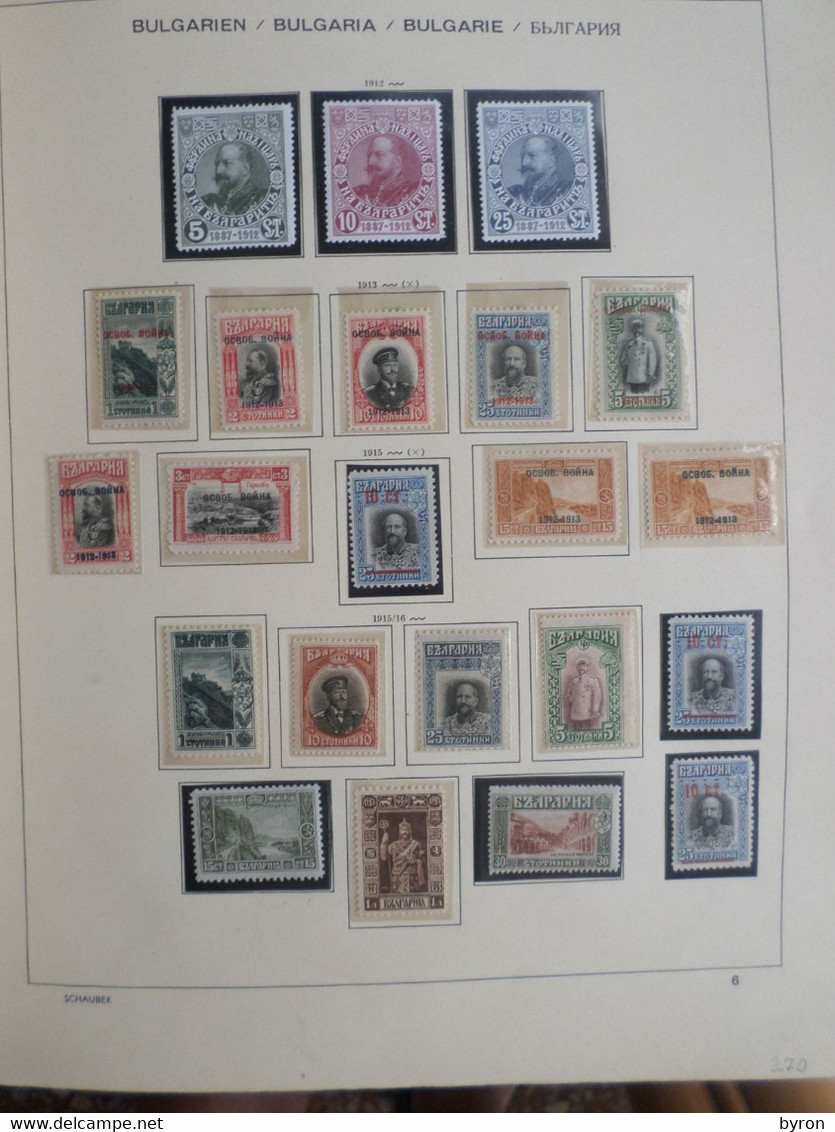 TIMBRES STAMPS BULGARIE BULGARIA 1884/1920 IN12 ALBUM SHEETS A FEW ARE NOT COMPLETE VERY FINE CONDITION. UNUSED NMH **